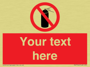 Custom prohibition no aerosol